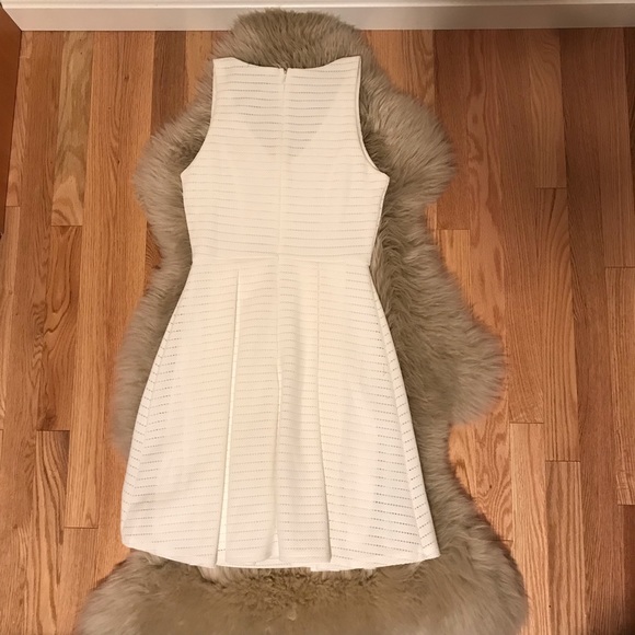 Aqua White Fit and Flare Dress - Picture 6 of 6